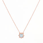 Petite Star Gemstone Necklace - 18K Rose Gold Vermeil