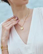 Mother of Pearl Gemstone Necklace - 18K Gold plated