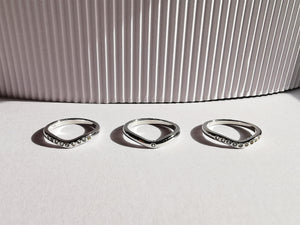 
                
                    Load image into Gallery viewer, Contemporary Silver Stack Trio Ring
                
            