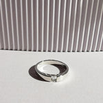 Gisele White Topaz Square Ring - Sterling Silver