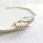 Liv White Topaz Row Ring - Rose Gold or Rhodium Plated