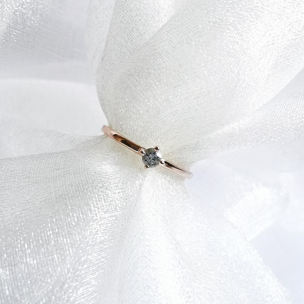 White Topaz Ring with Matching Gold Rings